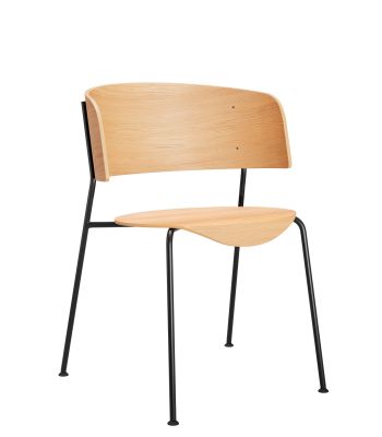 WAGNER chaise à accoudoirs piétement noir OUT
